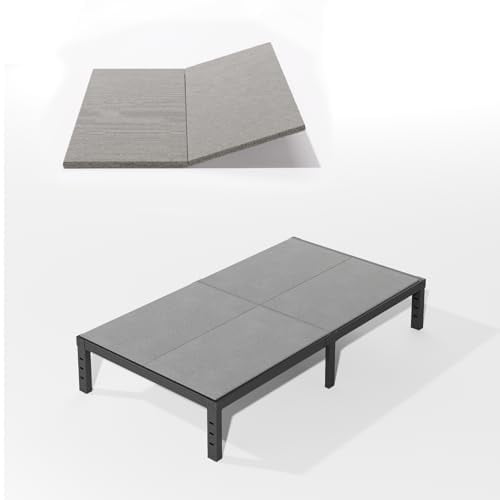 Foldable Twin Bunkie Board for Mattress Support, Low-Profile Breathable Bed Foundation with Noise Reduction, Lightweight Thin Design for Whole Bed Frame