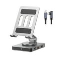 thumbnail image 1 of Foldable USB C Hub Adapter 5Gbps Data Transfer 100W Fast Charging Rotatable Phone Stand Aluminum Construction, 1 of 12