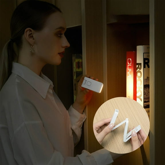 Foldable USB-C Rechargeable LED Book Light with 3-Color Temperature, Clip-On Design, Blue Light Filter, Portable Mini Reading Lamp for Bedside, Study, and Work - Soft Eye-Friendly Illumination