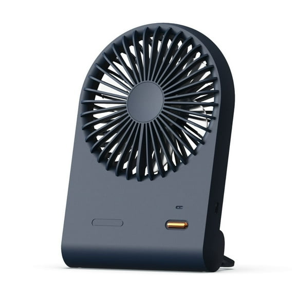 Foldable USB Desk Fan, Portable Personal Fan for Students, Dorms, Outdoor Use, Powerful Airflow, USB Rechargeable, Adjustable Angle, Compact Cooling Solution for Study Work Travel Dark Blue