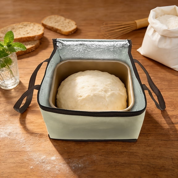Foldable USB Dough Proofer Box with Heating Mat, DC 5V Power Adapter NOT Included, Portable Bread Fermentation Container for Pizza, Yogurt, Kombucha