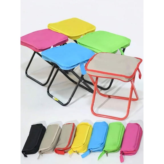 Foldable Ultralight Camping Chair - Waterproof Oxford Fabric, Thickened Steel Tube with Handle/Carrying Bag, Multifunctional for Hiking/Fishing/Picnics