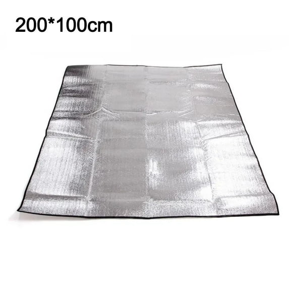 Foldable Ultralight Tent Footprint Reflecting Heat Thermal Sleeping Pad Insulation Foam Foil Mat Camping Mat Picnic Beach Pad 200X100CM