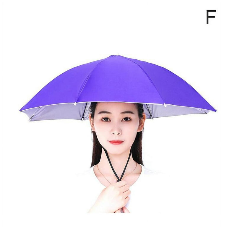 Foldable Umbrella Hat Fishing Hiking Camping Beach Gear Outdoor Fishing Hat  Tools Sun Y4X9