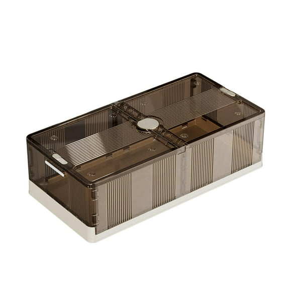 Foldable Under Bed Storage with Wheels, Plastic Containers, Double Door Design, Stackable Rolling Bins for Shoes, Clothes, Books, Toys