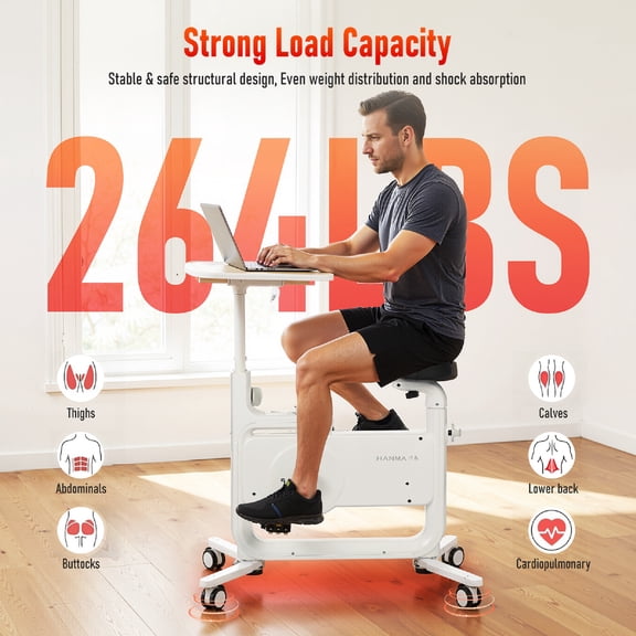 Foldable Under Desk Bike, Heavy Duty For Work From Home Bike