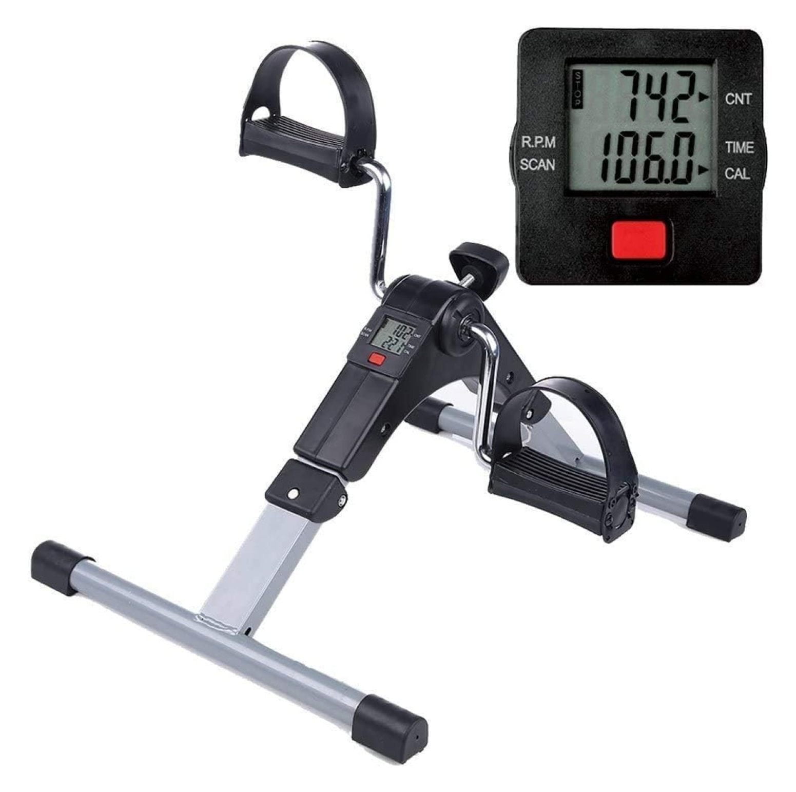 Foldable Under Desk Exercise Bike - Portable Pedal Exerciser For Arms And Legs