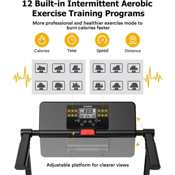 Foldable Under Desk Treadmill with Standing Desk, Quiet Walking Pad for Home Office HIIT Programs LED Display