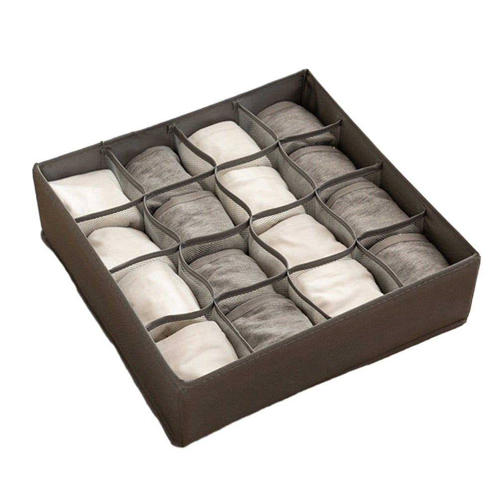 Foldable Underwear Sock Bra Tie Storage Box Multi Grid Divider Closet