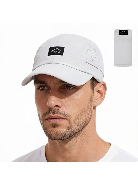 Foldable Unstructured Baseball Cap, UPF 50+ Water Resistant Portable Outdoor Sports Hat for Men Women, Ideal for Hiking Fishing