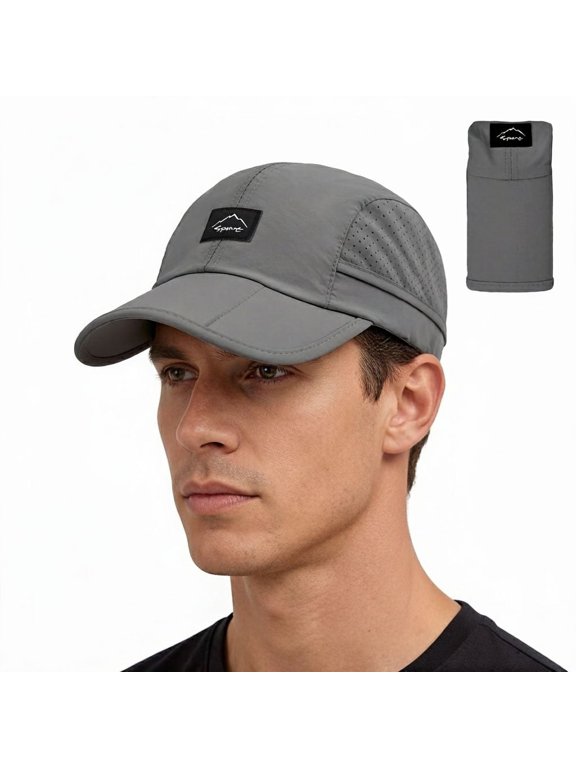 Foldable Unstructured Baseball Cap, UPF 50+ Water Resistant Portable Outdoor Sports Hat for Men Women, Ideal for Hiking Fishing