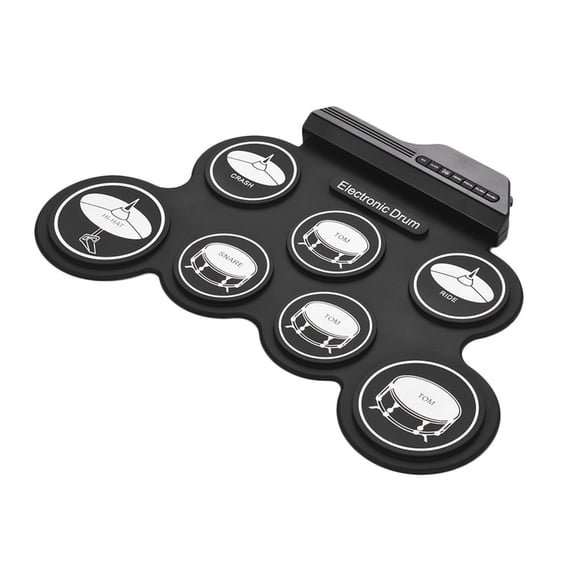 Foldable Usb Electronic Drum Set Portable Silicone Hand Rolled Drum With Stand Sticks Instruction Manual Compact Practice Kit