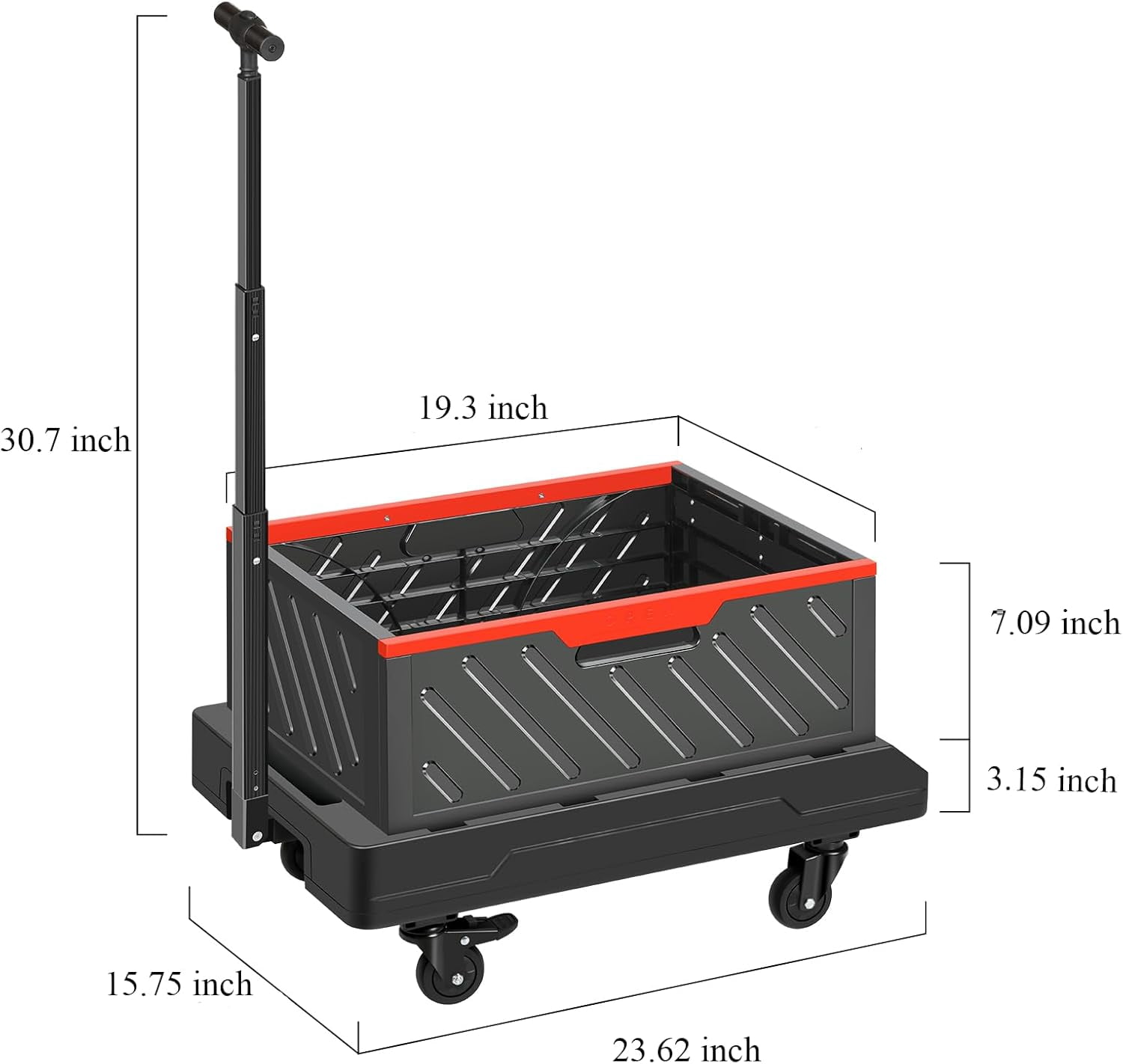 Foldable Utility Cart Heavy Duty Collapsible Hand Truck with Wheels for Grocery Shopping Picnic Package Delivery Compact Storage Sturdy Frame Easy Fold Design Home Use