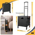 thumbnail image 1 of Foldable Utility Cart with 360 °   Wheels, Heavy Duty Rolling Crate for Travel and Office, 1 of 7