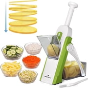 ONCE FOR ALL Safe Mandoline Slicer, Vegetable Chopper - Safe, Adjustable Thickness, Easy Cleaning, Quick Family Meal Preparation