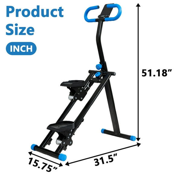 Foldable Vertical Stepper For Home Use Cardio Training Equipment For Full-body Workouts Adjustable Handlebars And Pedals Weight Capacity 300 Lbs