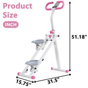 Foldable Vertical Stepper For Home Use Cardio Training Equipment For Full-body Workouts Adjustable Handlebars And Pedals Weight Capacity 300 Lbs