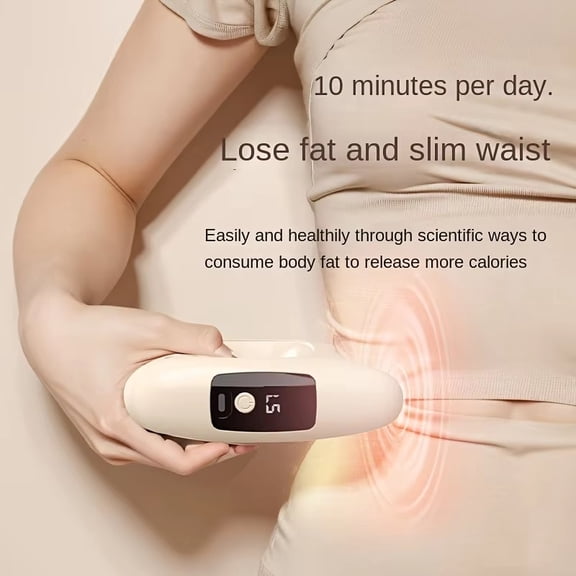 Foldable Vibration Waist Belt Cordless High-Frequency Toning Belt with 5 Modes, 5 Intensities, Smart LED Display, Rechargeable, Portable Full Body Comfort for Home & Office,Pink