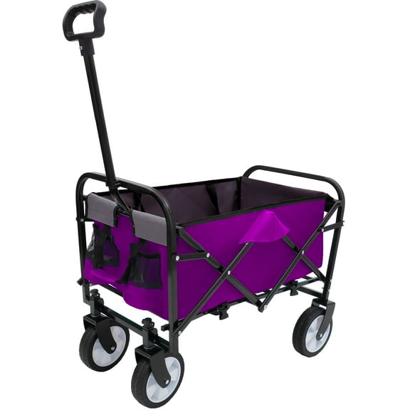 Foldable Wagon w/Straps - 225lbs, Beach, Camping, Shopping, Sports, etc.