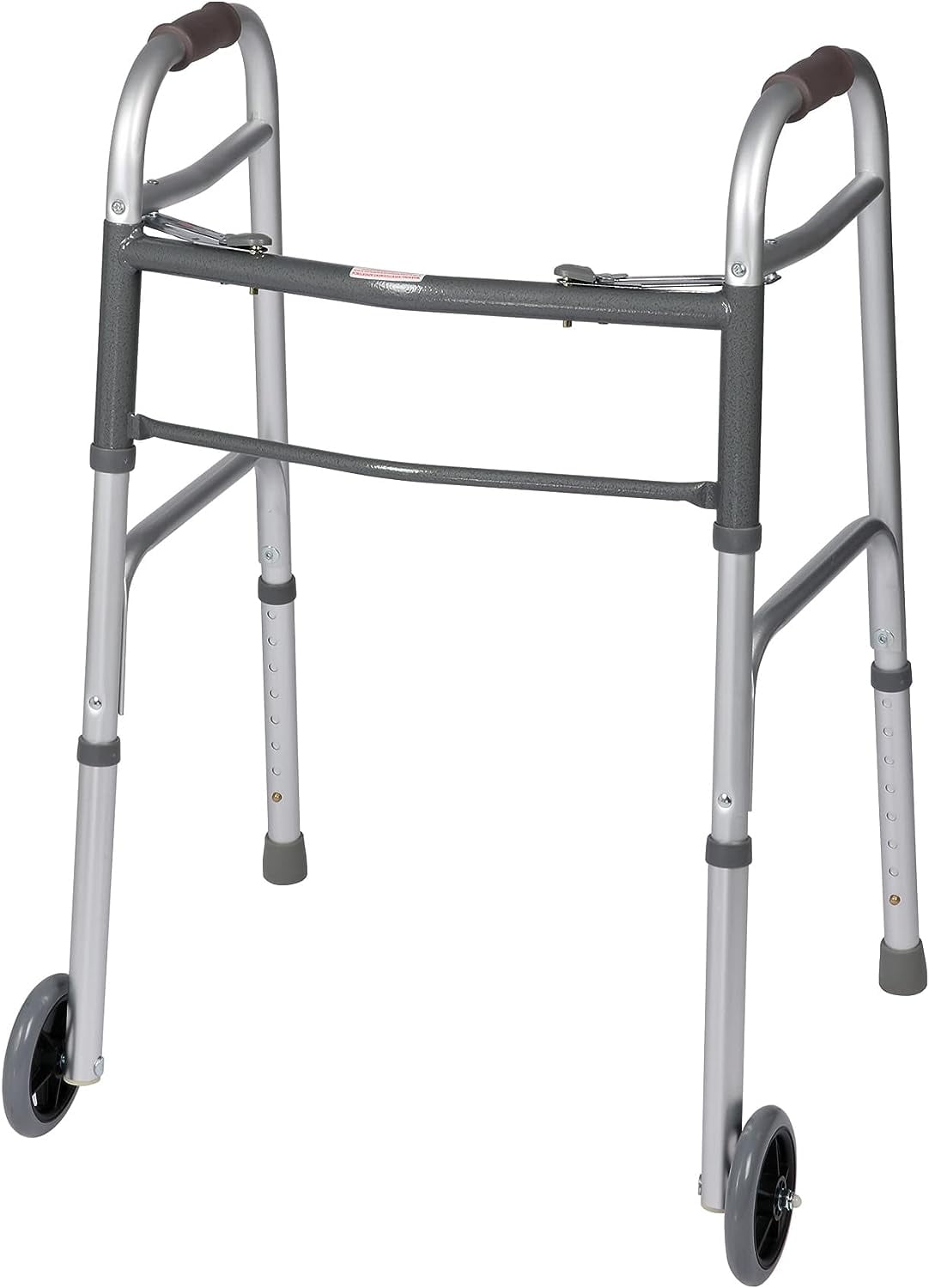 Foldable Walkers for Seniors with 5" Wheels, Lightweight Aluminum Alloy