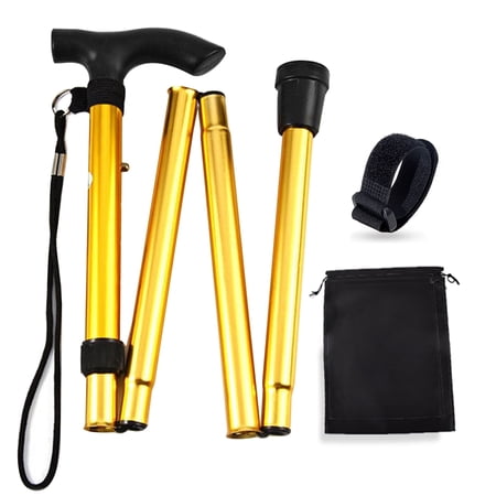Bleiou Foldable Walking Cane Stay Steady and Stylish Collapsible Walking Stick with Adjustable Height for Women and Men, Seniors