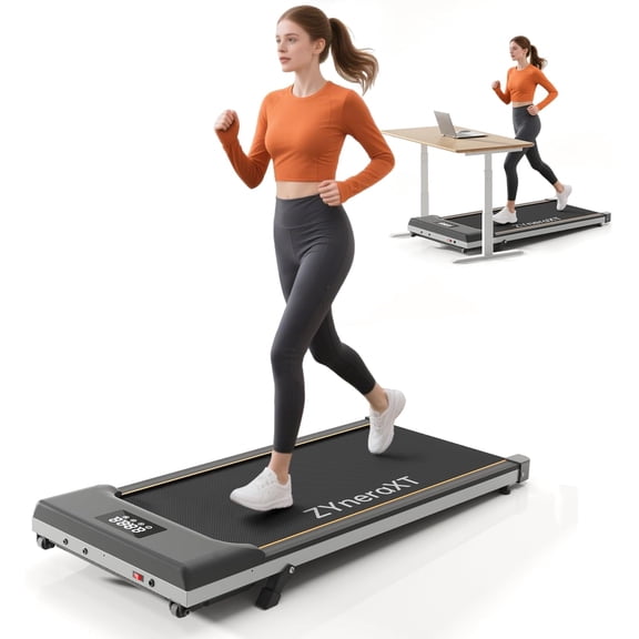 Foldable Walking Pad Treadmill, 2.0HP , LED Display, 220 Lbs Capacity, Ultra-Slim 2-in-1 Design with Remote Control, 0-8% Incline, Quiet Under Desk for Office (W3-110-)