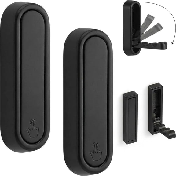 Foldable Wall Hook 3-Pack Set, 40 lbs Heavy Duty Screw Mounted, Aluminum Alloy Flip-Down Hooks , Space-Saving Coat Hanger for Bathroom Bedroom Entryway Closet