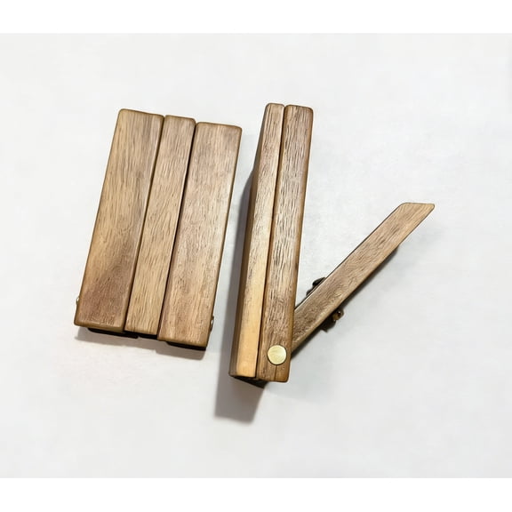 Foldable Wall Hooks 2Pack: Rustic Wooden Coat Hooks Mounted for Heavy Duty Hanging Hats Bags Beach Towels, Space Saving Minimalist Design for Aesthetic Homeowner