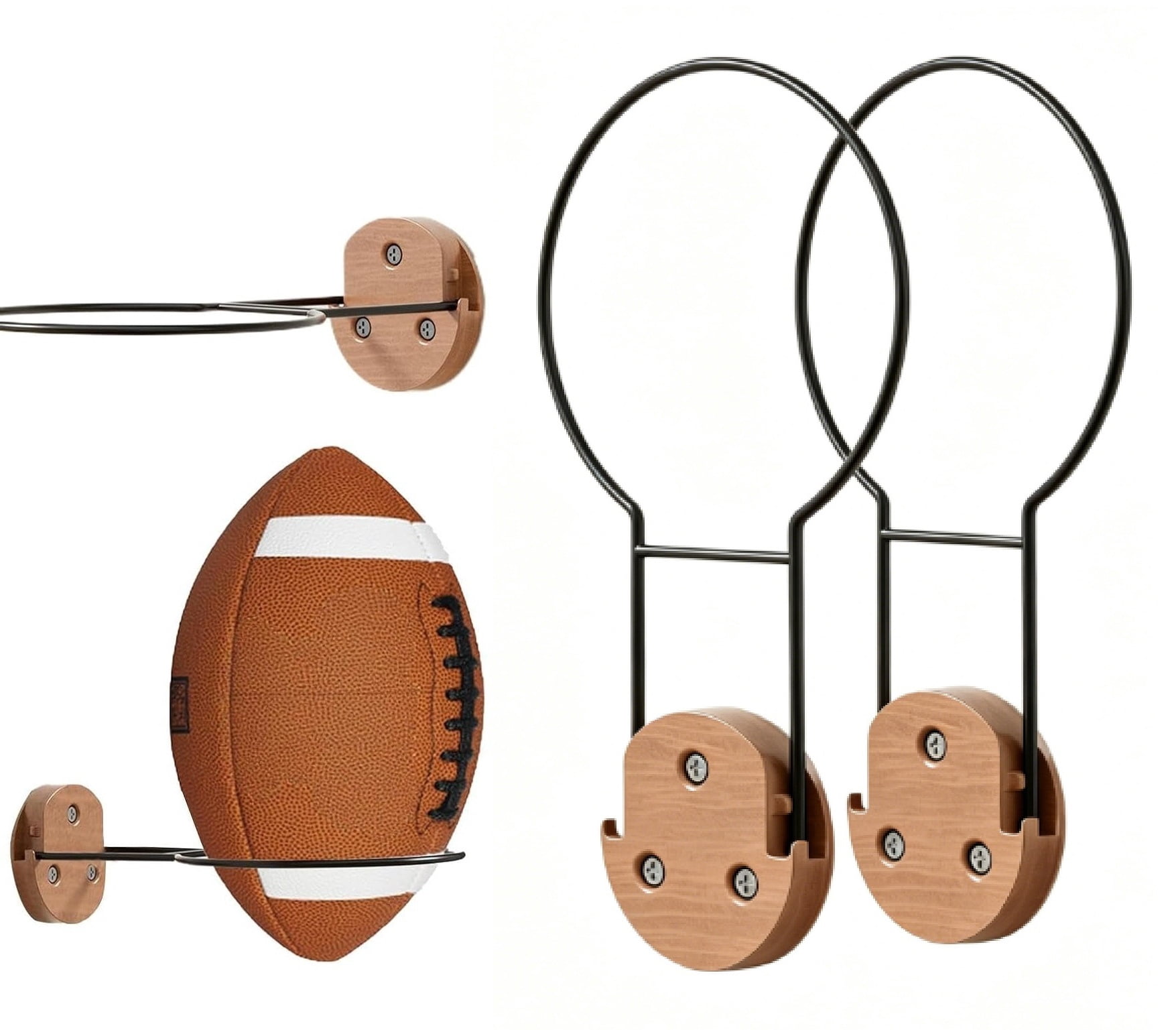 Foldable Wall Mount Ball Rack – Space-Saving Metal Holder for ...