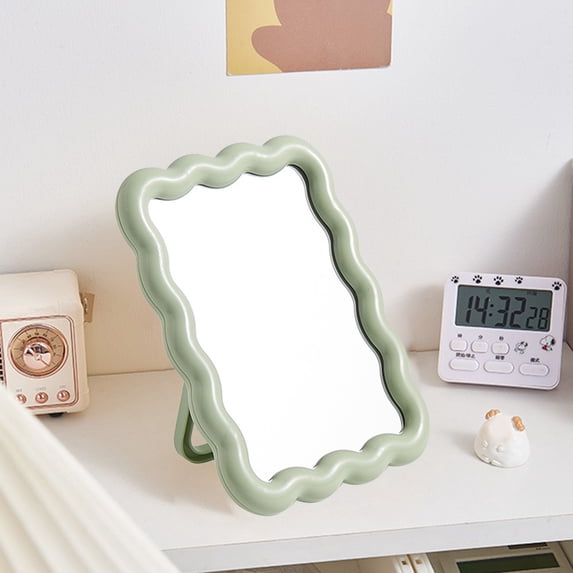 Foldable Wall Mounted Candy Mirror, Portable Multifunctional Desktop Makeup Mirror with Clear Reflection and Stylish Design for Dormitory, College, or Home Vanity Table