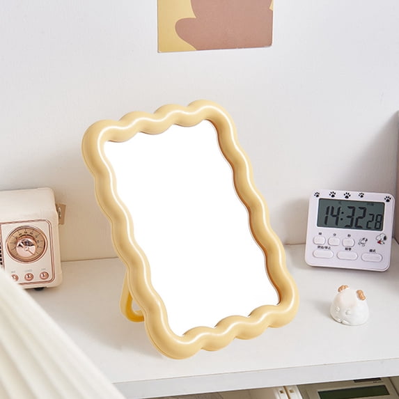 Foldable Wall Mounted Candy Mirror, Portable Multifunctional Desktop Makeup Mirror with Clear Reflection and Stylish Design for Dormitory, College, or Home Vanity Table