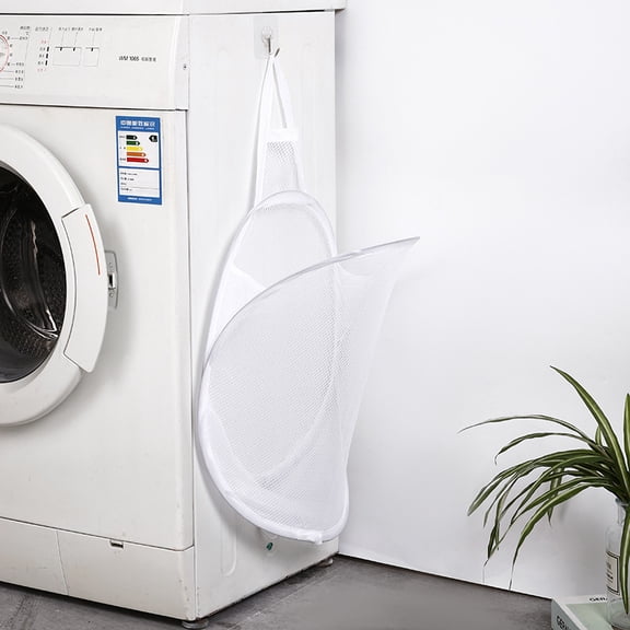 Foldable Wall Mounted Laundry Basket Breathable Dirty Clothes Hamper Hanging Storage Bag Bathroom Organizer