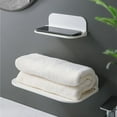 thumbnail image 1 of Foldable Wall Mounted Storage Rack, Non-Perforated Folding Shelf, Space Saving Organizer for Towels, Bathroom, Bedroom, Living Room, White, Plastic, 30x19x7cm, 1 of 6