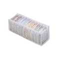 thumbnail image 1 of Foldable Wardrobe Clothes Organizer | White Polyester Compartment Storage | 44x25x17cm Drawer Organizer | Washable Laundry Organizer With Handle | 1-Pack, 1 of 7