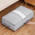 thumbnail image 1 of Foldable Wardrobe Storage Box with Lid | Under Bed Organizer Drawer for Clothes, Sweaters & Toys | Stackable Non-Woven Fabric Box in Multiple Sizes (M, L, XL, XXL), 1 of 4