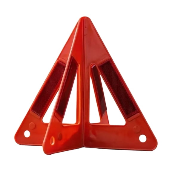 Foldable Warning Triangle with Reflective Panels, 23cm/9.06in by 26cm/10.24in Red Roadside Alert Sign for Vehicle Stops and Car Sets