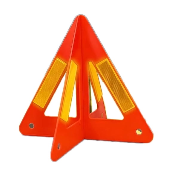 Foldable Warning Triangle with Reflective Panels, 23cm/9.06in by 26cm/10.24in Red Roadside Alert Sign for Vehicle Stops and Car Sets