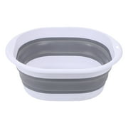 Foldable Washbasin Grey A, Sell Hot! Dienrx Pool Foot Bath Portable Folding Foot Soaking Tub for Travel Foot Wash Basin for Above Ground Swimming Pools Accessories Grey