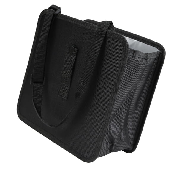 Foldable Waste Container Storage Box Garbage Container Car Dump Foldable Trash Can Portable Trash 24X23cm Black