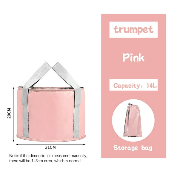 Foldable Water Basin Foot Soaking Bucket | Large Capacity Portable Cloth 31x20cm | Leakproof Double-Layer Build | With Storage Bag | Durable Hot Water Spa Container