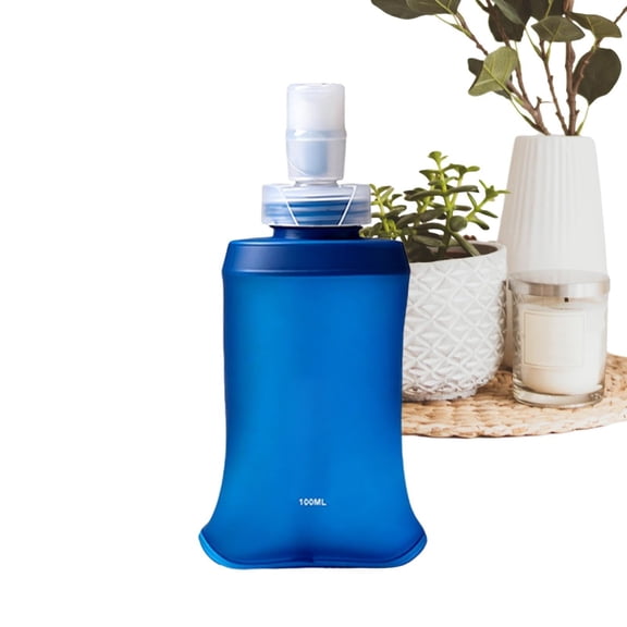 Foldable Water Bottle 100Ml, Squeeze Reusable Handheld Water Bottle, Outdoor Accessory For Running Hiking Travel Gym And Camping