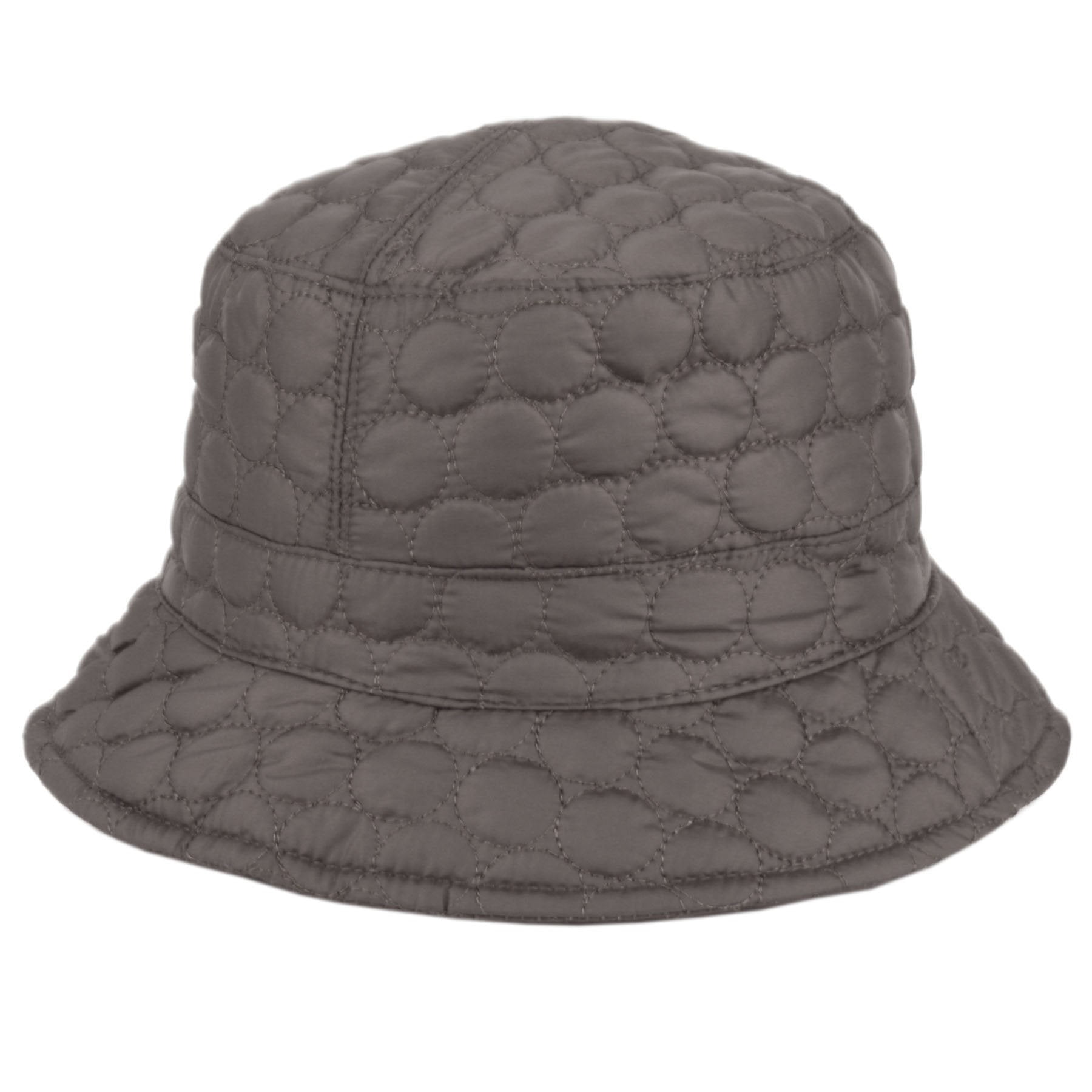 Foldable Water Repellent Circle-Quilted Rain Hat w/Adjustable ...