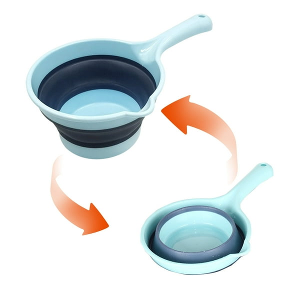 Foldable Water Scoop Collapsible Kitchen Vegetable Washer Bathing Soaking Gardening Watering Tool Portable Space Saving Camping Outdoor Utility