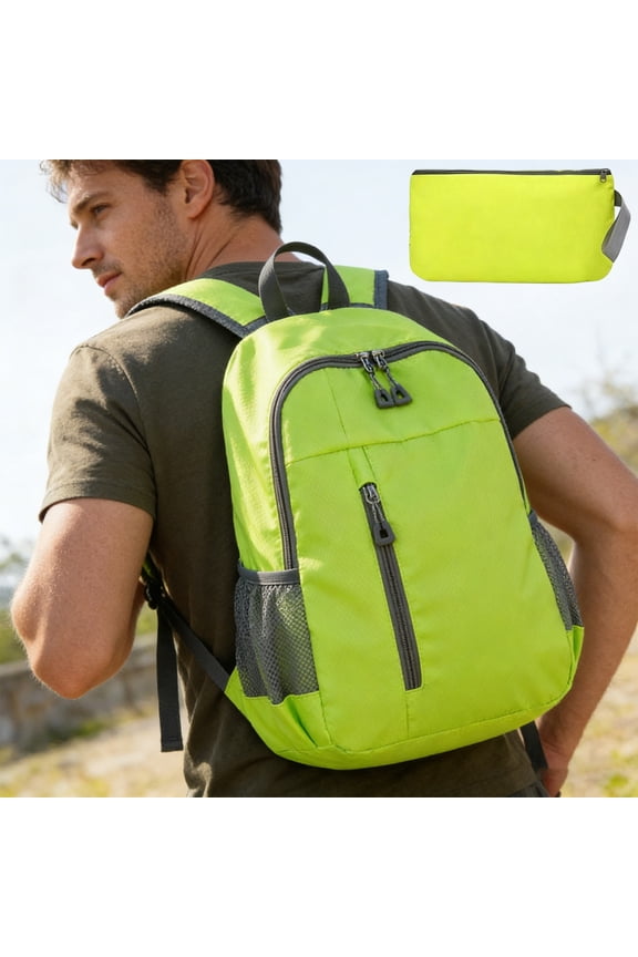 Foldable Waterproof Backpack Lightweight Daypack, Multi Pocket Travel Hiking School Outdoor Sports Backpack With Ergonomic Straps For Men Women Travel Camping Use