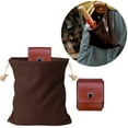 thumbnail image 1 of Foldable Waxed Canvas Foraging Belt Bag For Fruit Picking Camping Outdoor Storage Pouch, 1 of 9