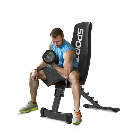 Foldable Weight Bench - Adjustable Incline Decline Workout Bench for Home Gym, 660LBS Stable Incline Decline Bench with High Weight Capacity & Compact Storage, Black
