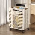 thumbnail image 1 of Foldable Wheel Laundry Basket - Multi-Functional Portable Hamper, Easy Transport Organizer for Clothes and Toy Storage for Convenient Home Use, 1 of 6