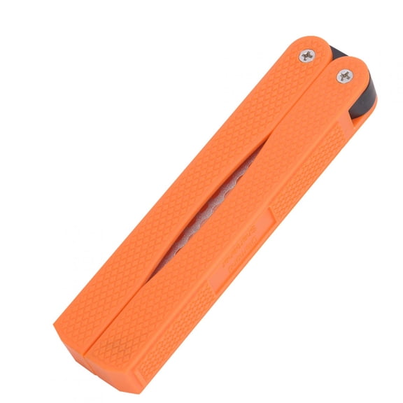 Foldable Whetstone For Coarse And Fine Grinding, Diamond Sharpening Stone With Anti-Slip Handle, Orange (Durable And Reliable)