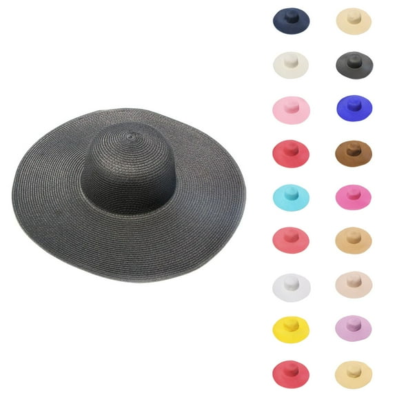 Foldable Wide Brim Sun Hats for Women – Summer Floppy Straw Hat UV Protection, Packable Beach Hat for Travel, Gardening, Outdoor Pool and Hiking