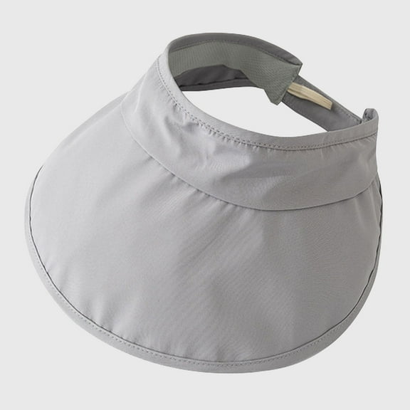 Foldable Wide - Brim Sun Visor Hat for UV Protection - Gray